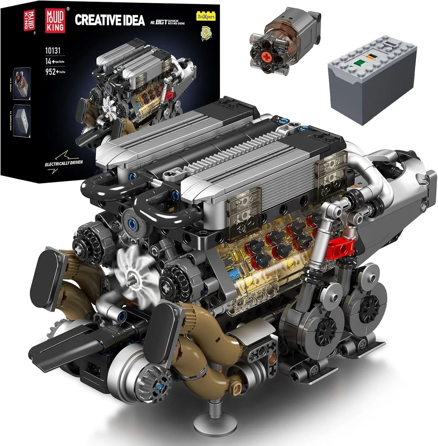 Mould King W16 Engine Building Blocks Sets (952 Pcs)- 16-Cylinder Car Engine Building Engineering Toys - Image 2