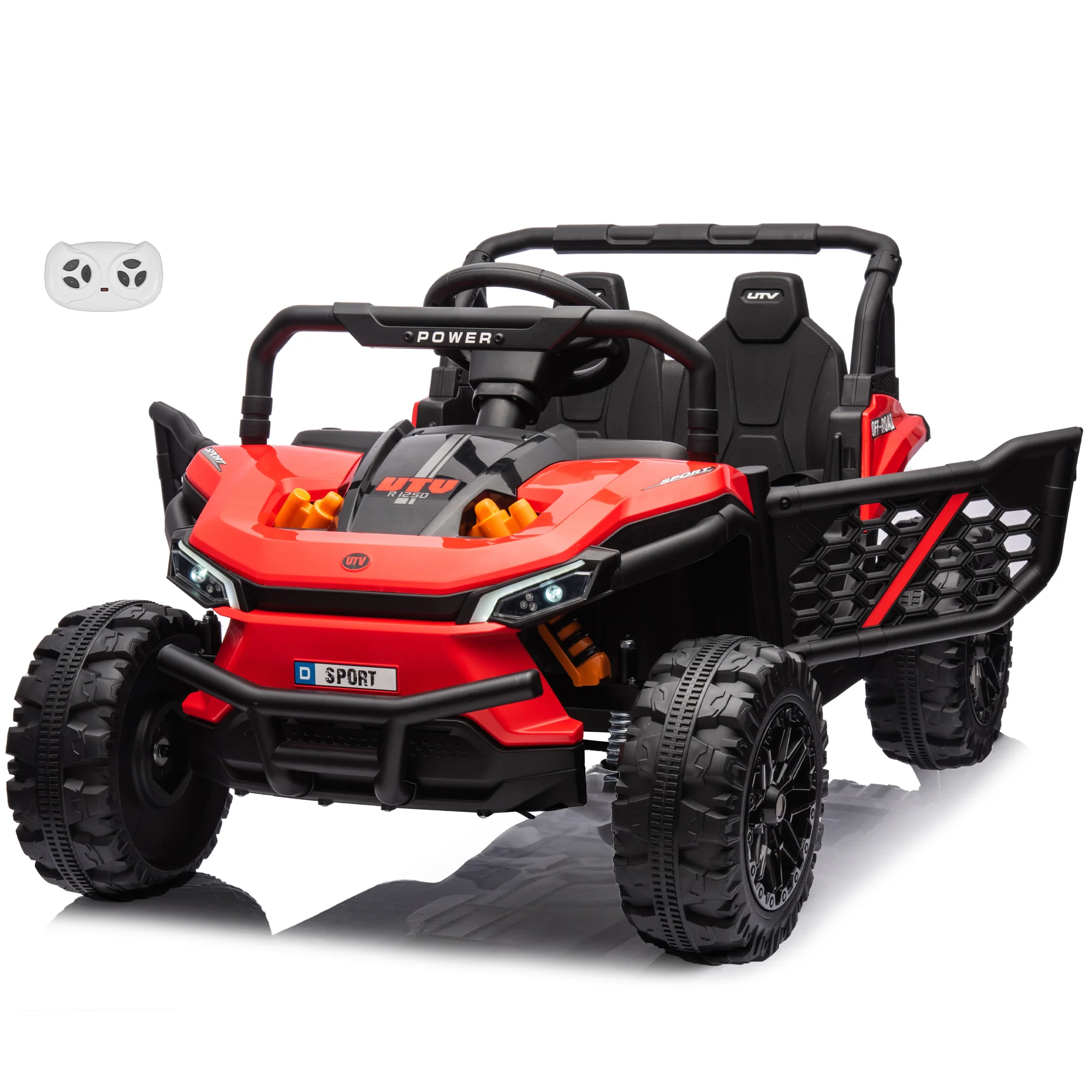 12V 2WD UTV Buggy 1 Seater Ride-On Car with Parental Remote Control, Working Doors and LED Lights - Image 8