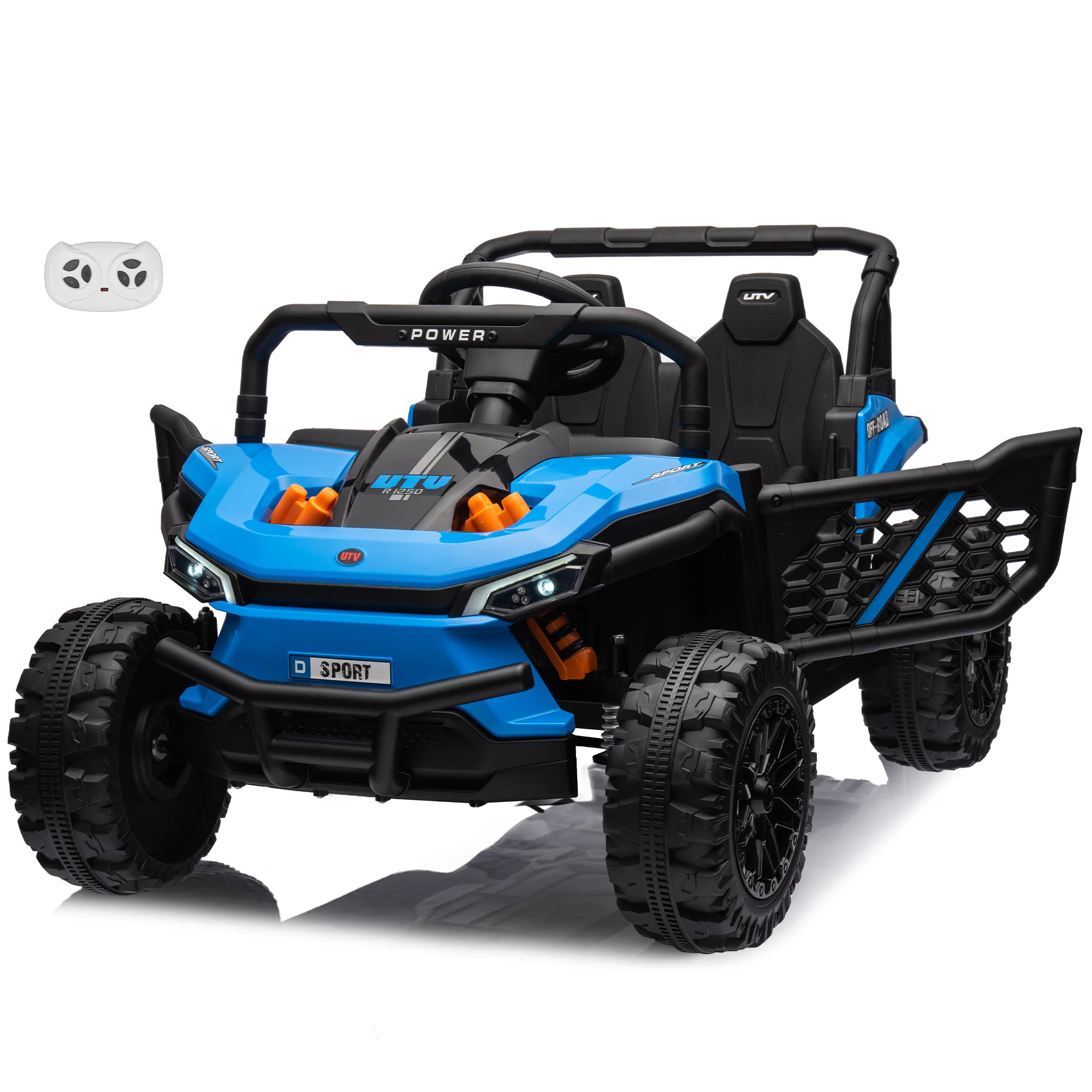 12V 2WD UTV Buggy 1 Seater Ride-On Car with Parental Remote Control, Working Doors and LED Lights - Image 9