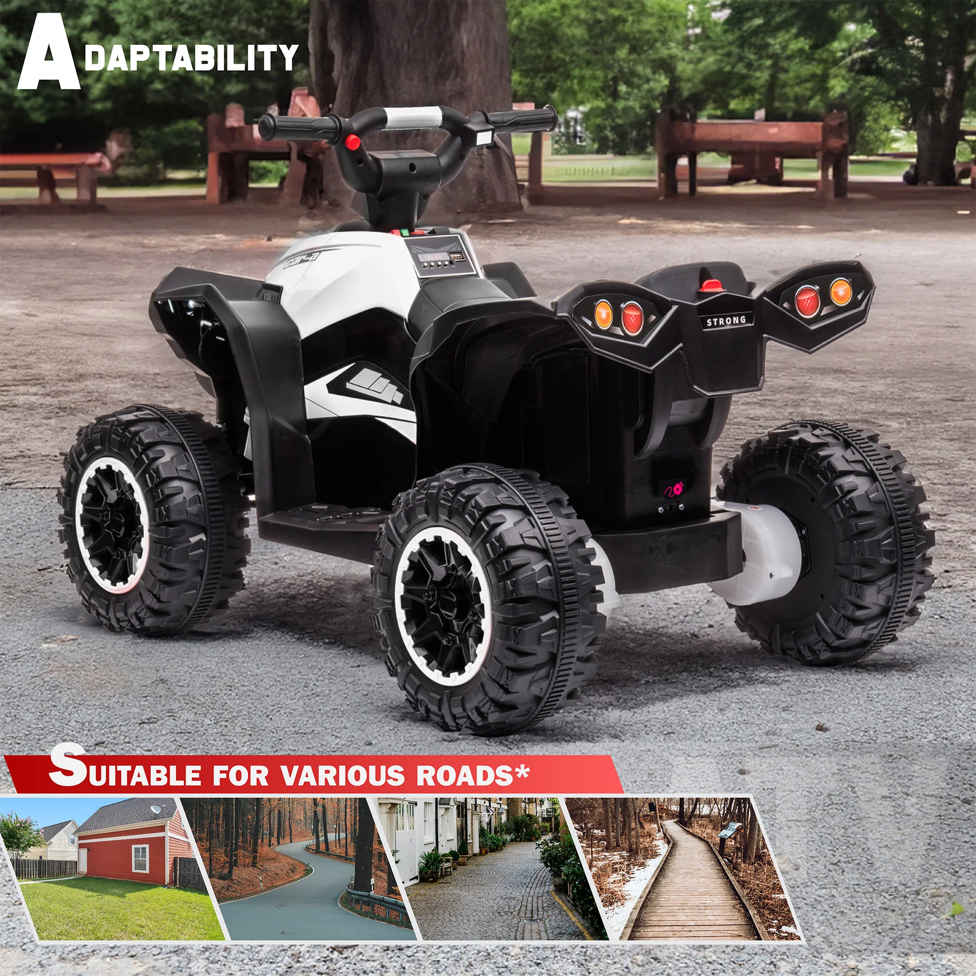 12V ATV Off-Road Ride On Car Toy for Kids with Realistic Lights and MP3 Player - Image 7