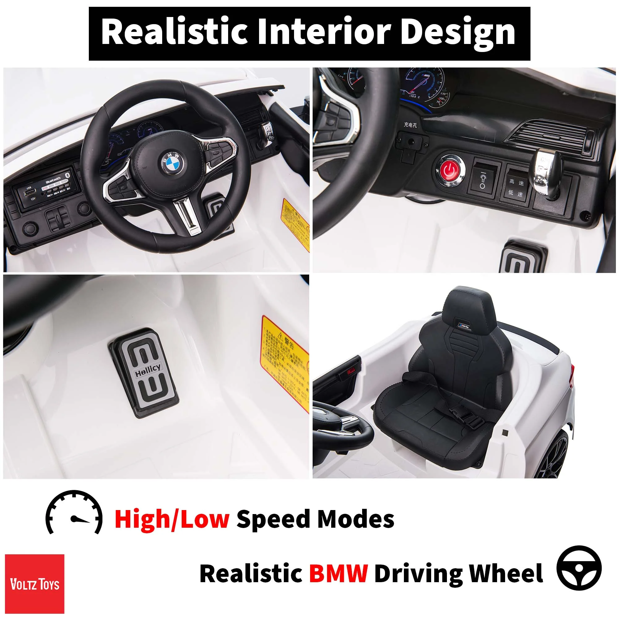BMW M5 12V Ride on Car with Leather Seat and Remote Control, Licensed - Image 4