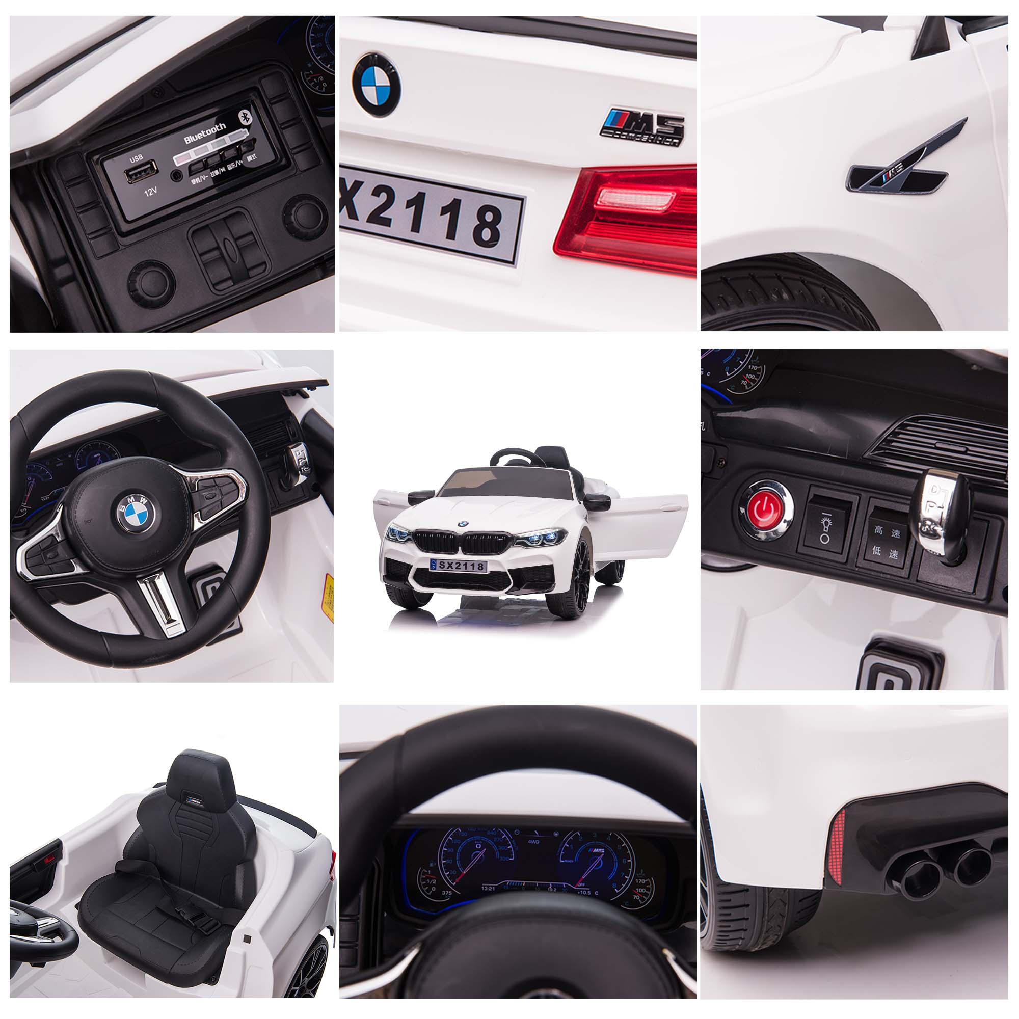 BMW M5 12V Ride on Car with Leather Seat and Remote Control, Licensed - Image 6
