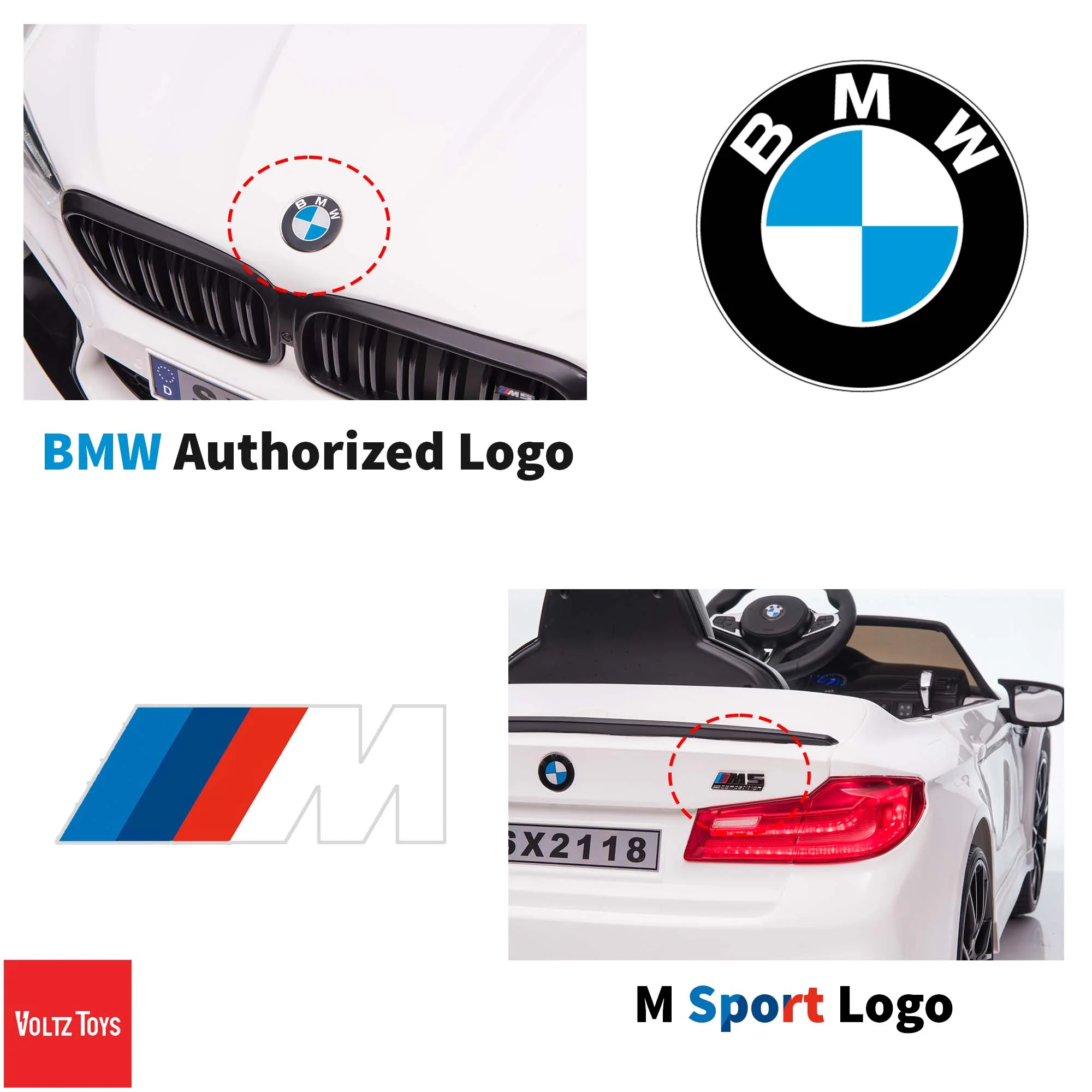 BMW M5 12V Ride on Car with Leather Seat and Remote Control, Licensed - Image 7