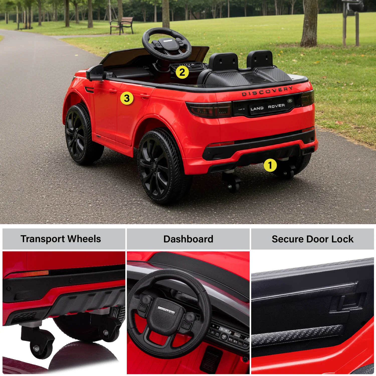 Land Rover Discovery 12V Ride on Car with Open Doors and Remote Control, Licensed - Image 5