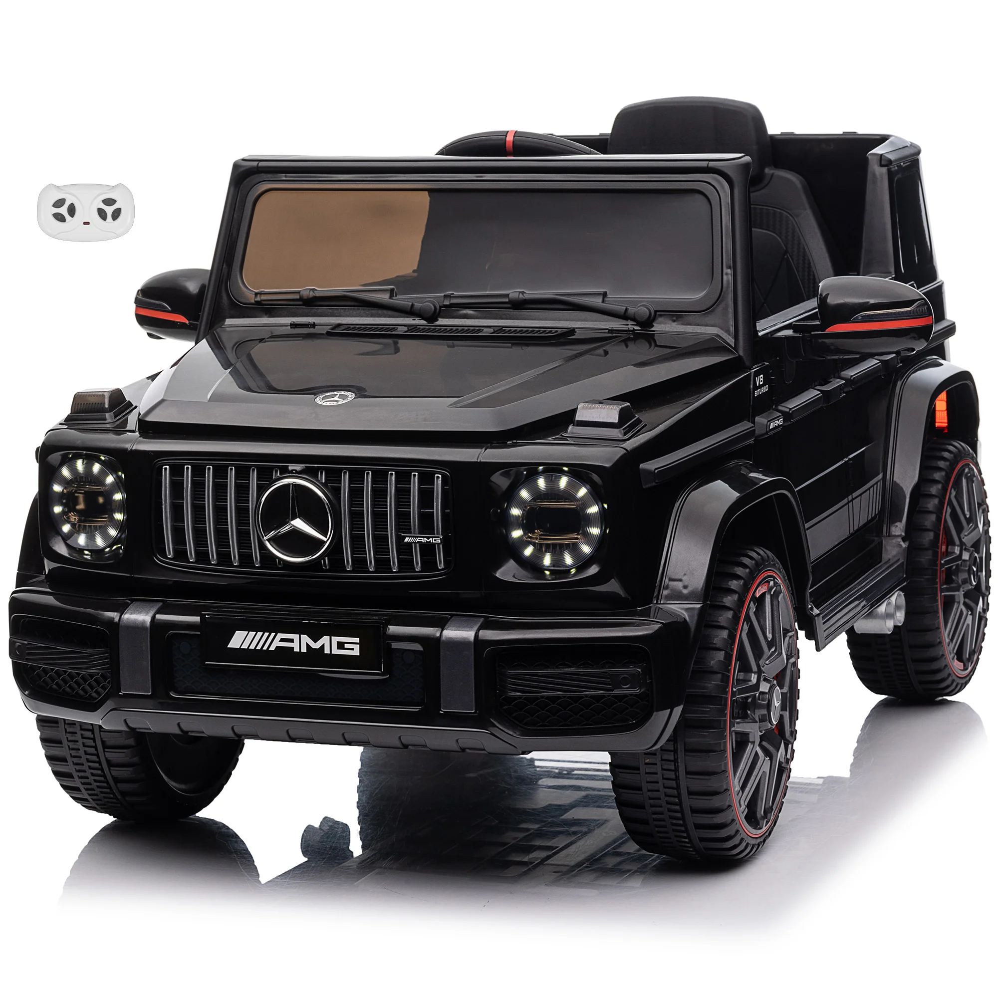 Licensed 12V Mercedes-Benz AMG G63 Kids Ride-On Car with Remote Control & Leather Seat