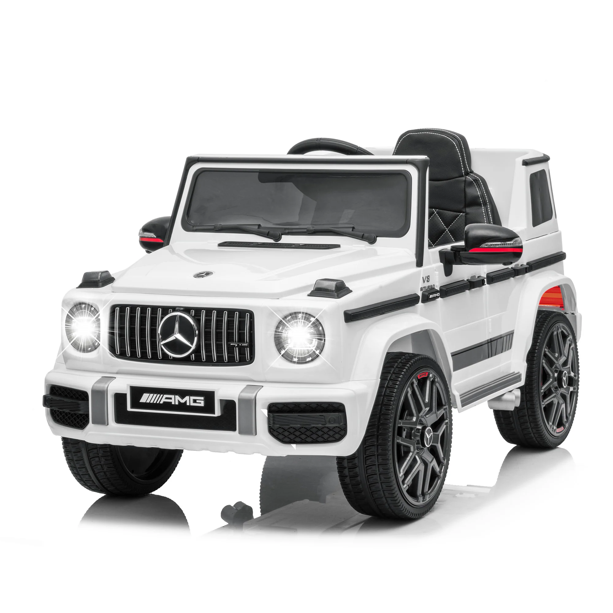 Licensed 12V Mercedes-Benz AMG G63 Kids Ride-On Car with Remote Control & Leather Seat - Image 2