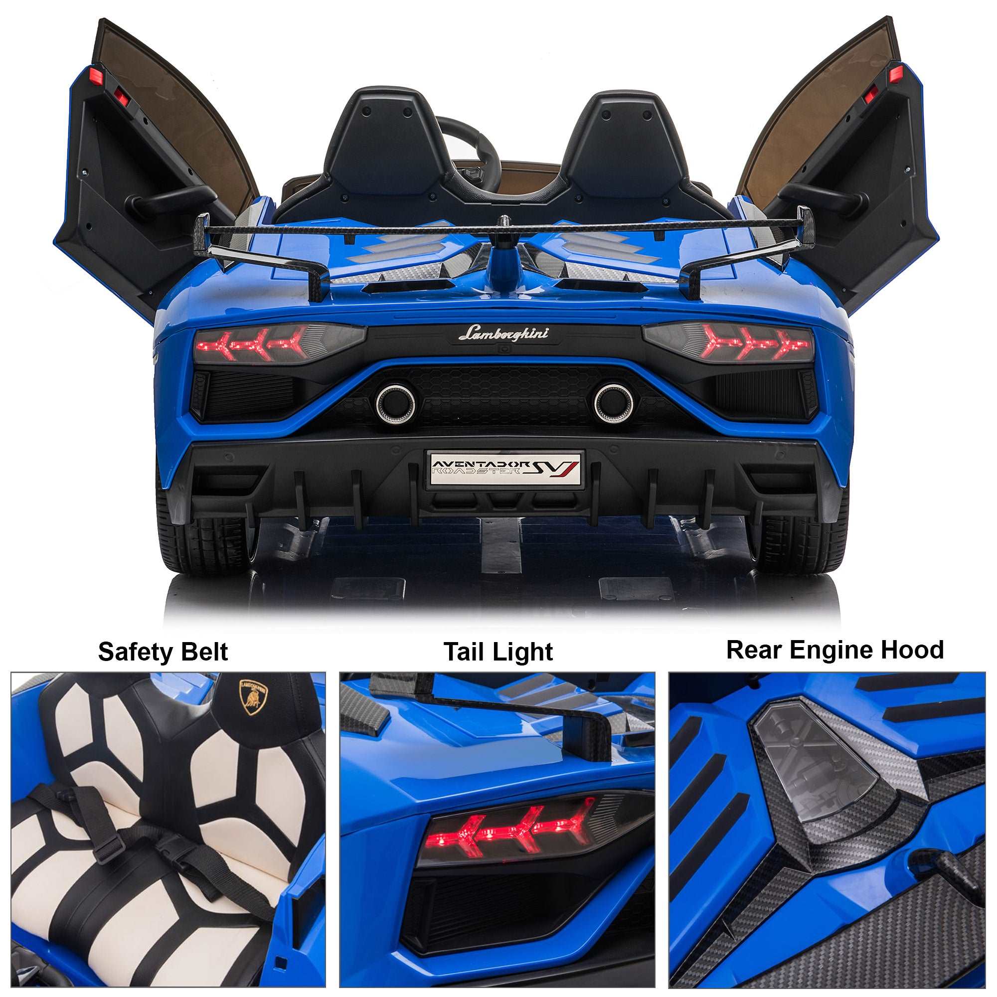 Lamborghini Aventador SVJ 24V 2 Seater Ride on Car with Remote Control and Drift Function, Licensed - Image 9