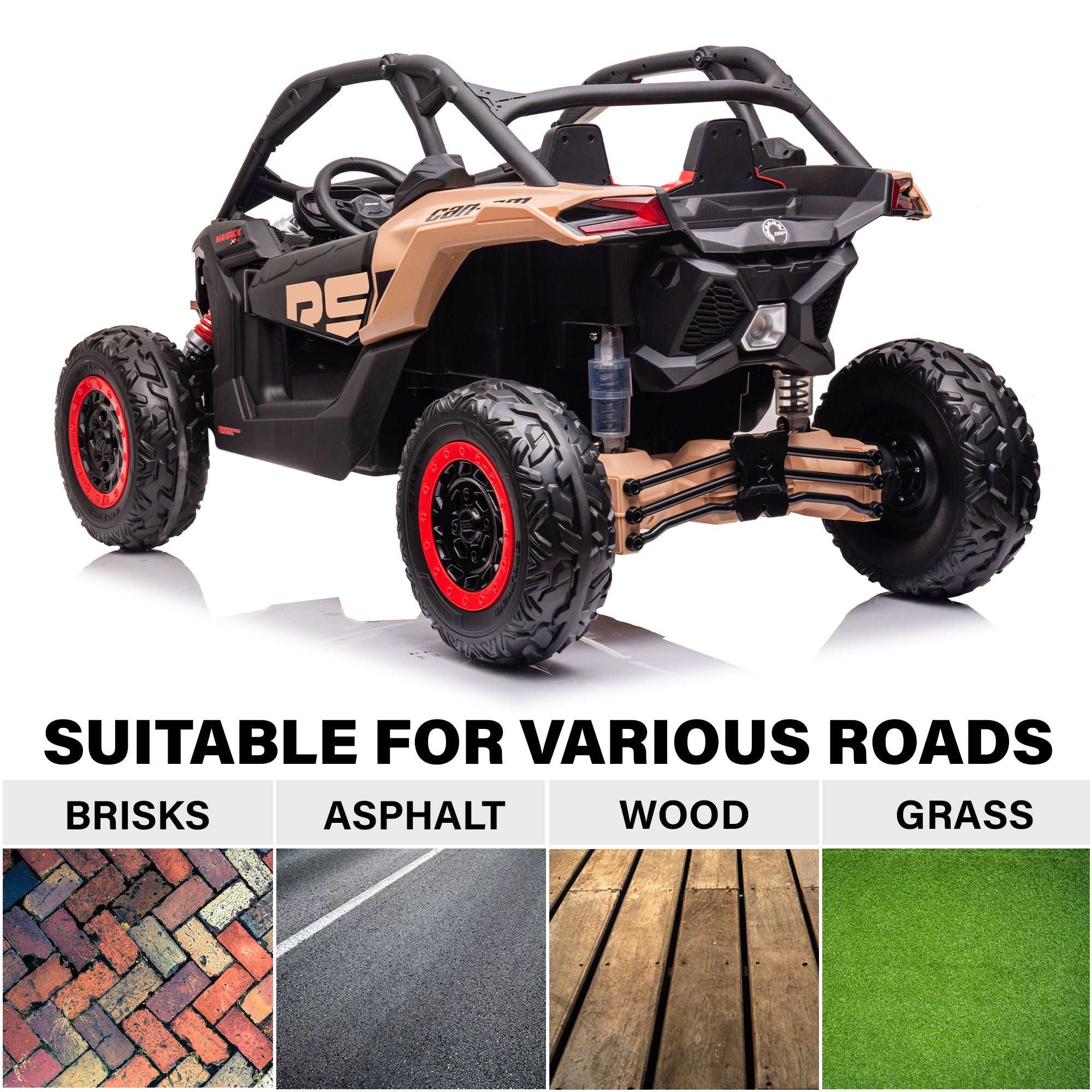 24V Licensed BRP Can-Am Maverick 4WD 2 Seater Kids Ride-On UTV - Image 5