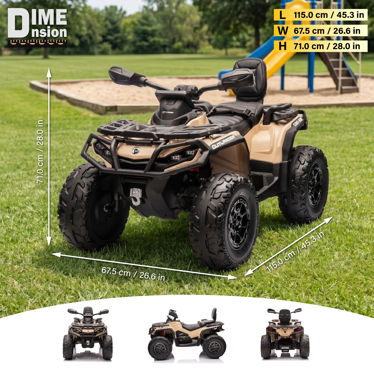 24V Licensed BRP Can-Am Outlander 2 Seater Kids Ride-On ATV - Image 8