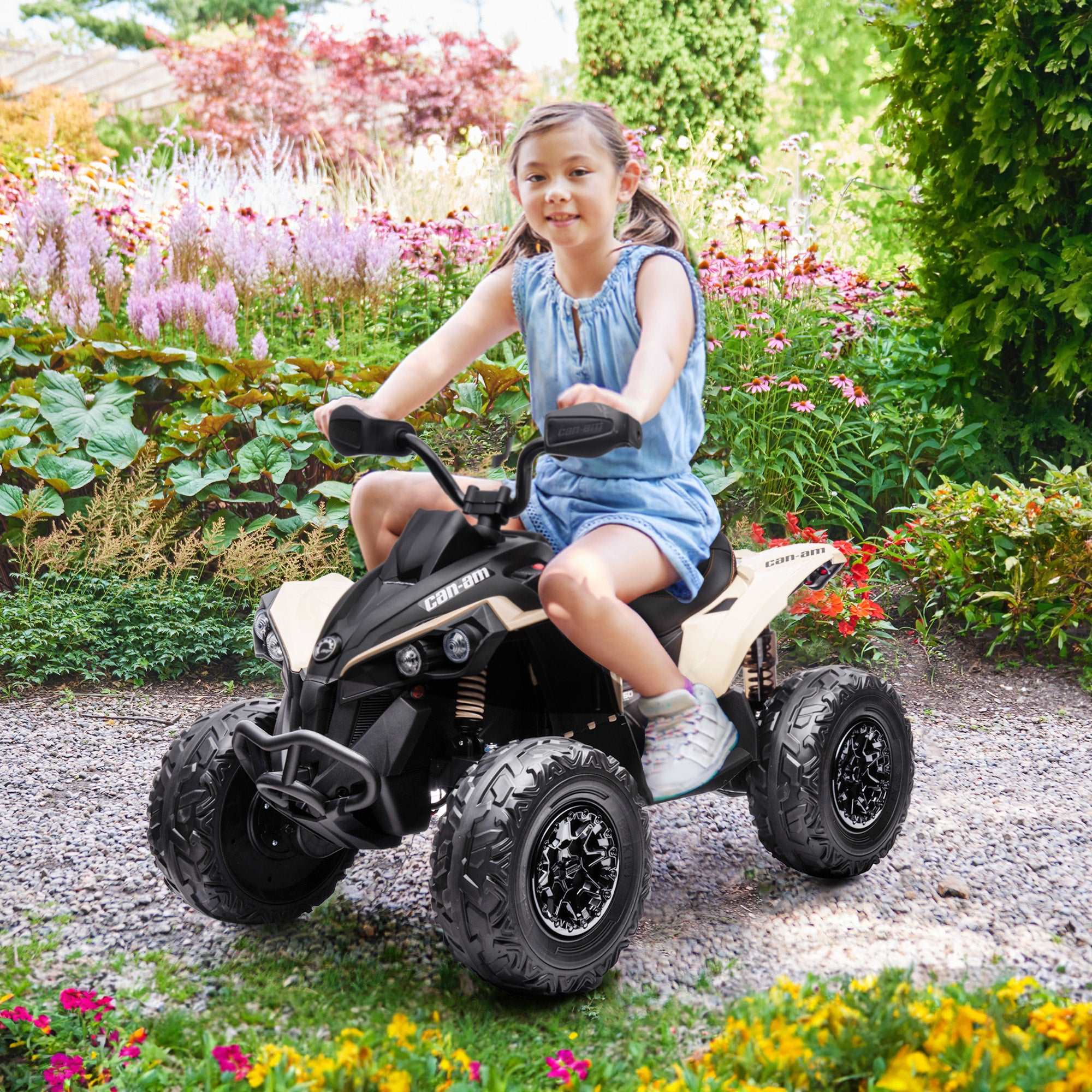 24V Licensed BRP Can-Am Renegade Kids Ride-On ATV with EVA Tires - Image 4