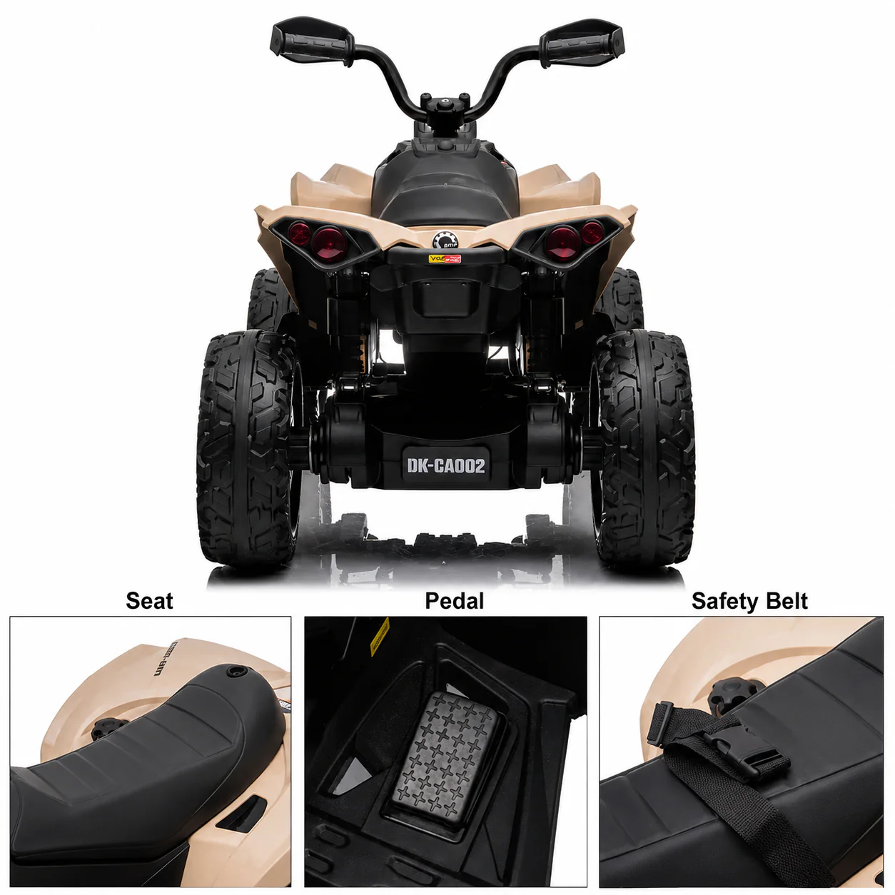 24V Licensed BRP Can-Am Renegade Kids Ride-On ATV with EVA Tires - Image 6