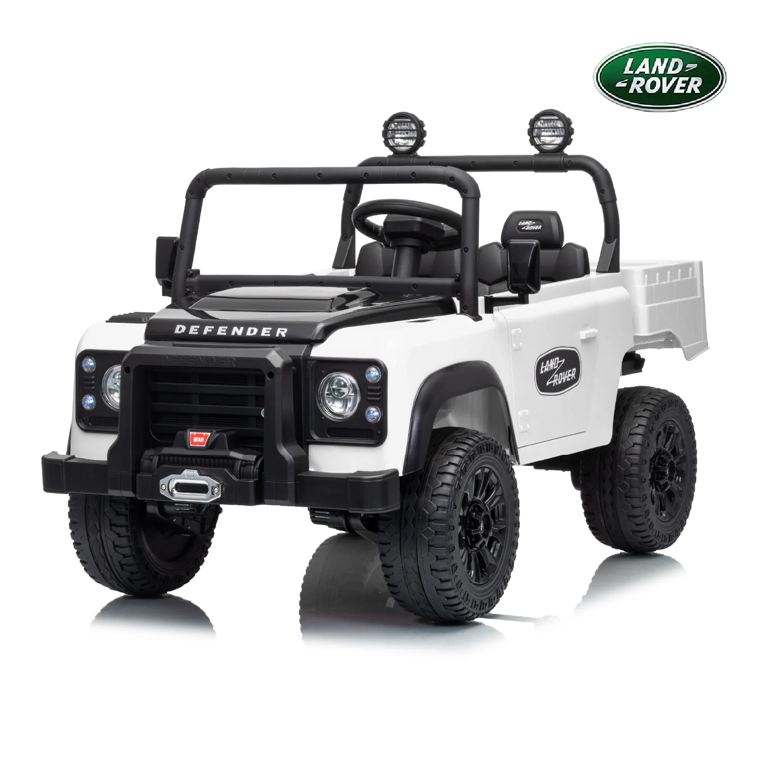 Official Licensed Classic Land Rover Defender 24V 2 Seater Kids Ride-On Car with Remote Control