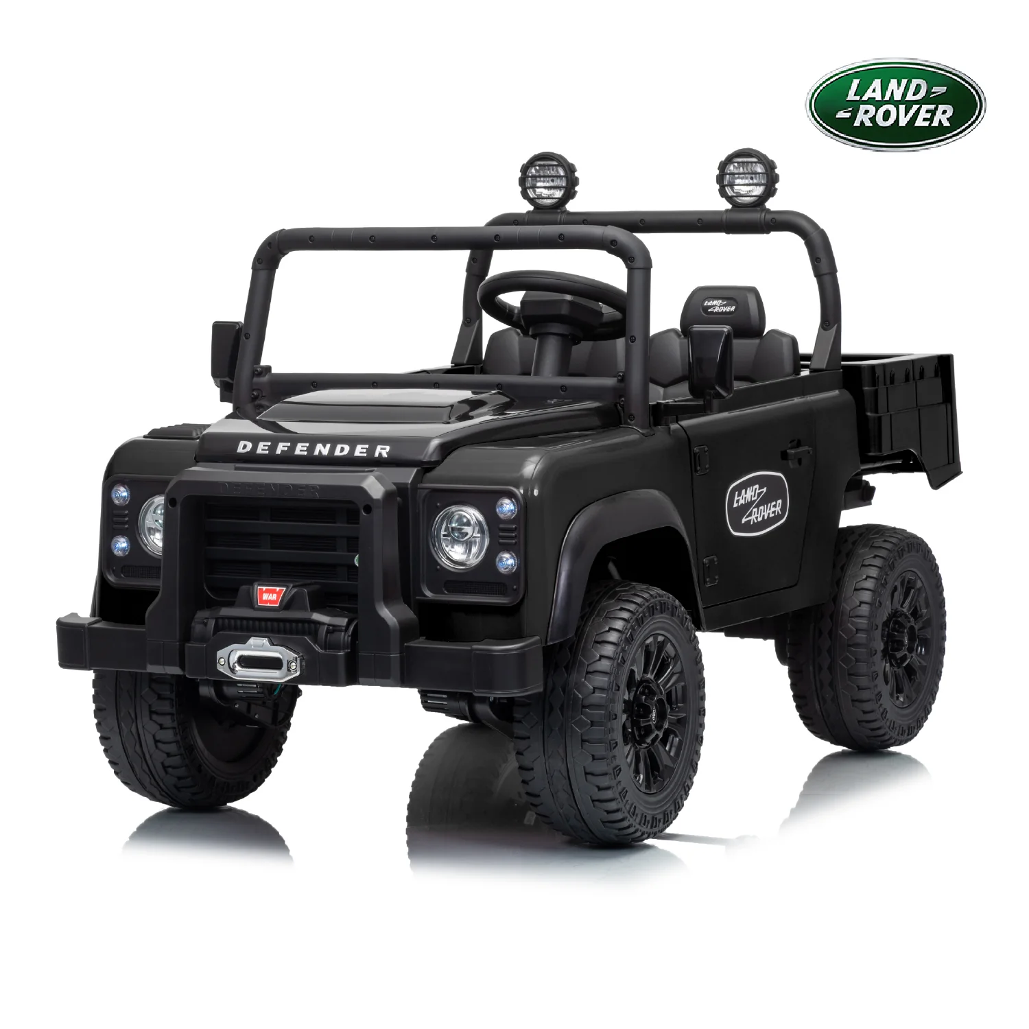 Official Licensed Classic Land Rover Defender 24V 2 Seater Kids Ride-On Car with Remote Control - Image 2