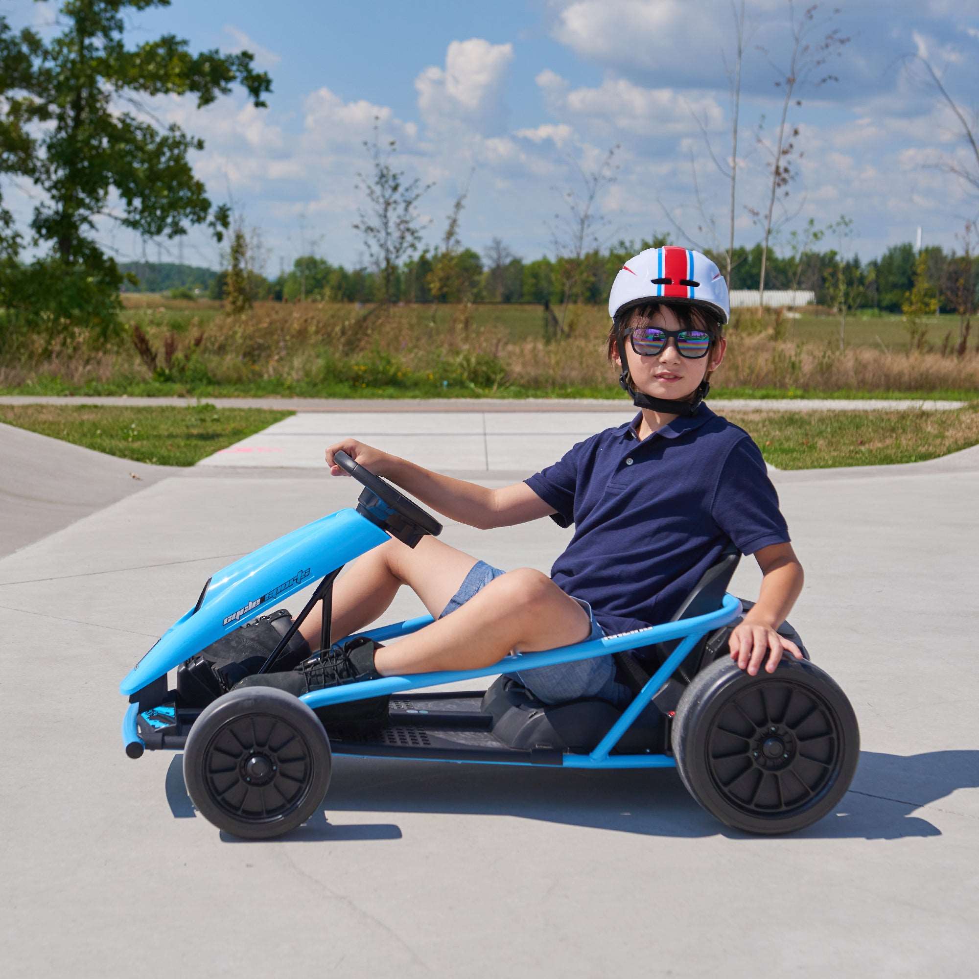 Go Kart 24V High-Speed Outdoor Racer Drifter with Seat Belt [Upgraded Design] - Image 17