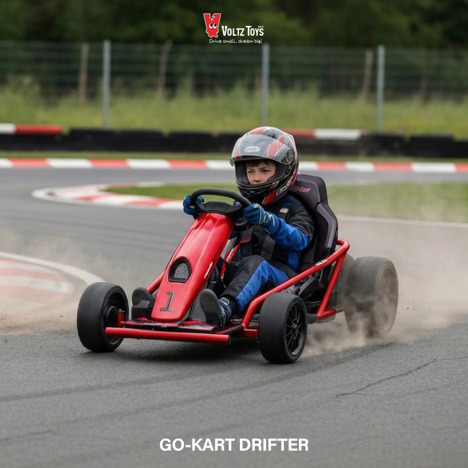 Go Kart 24V High-Speed Outdoor Racer Drifter with Seat Belt [Upgraded Design] - Image 3