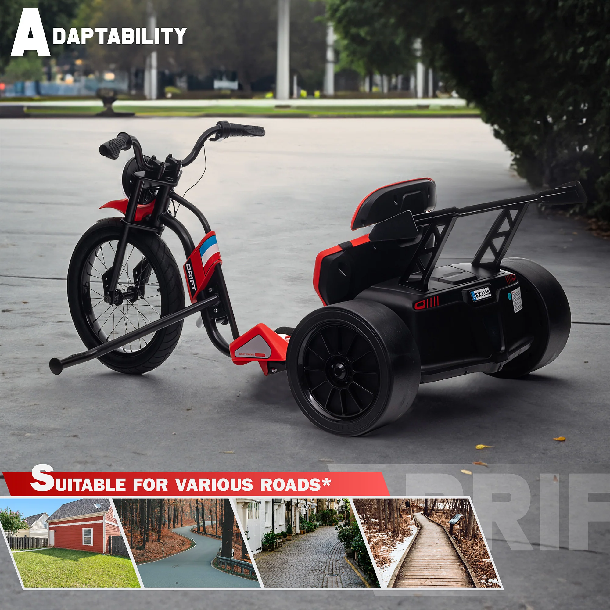 24V Electric Drift Trike – High-Speed Ride-On Car for Kids 8+ - Image 7
