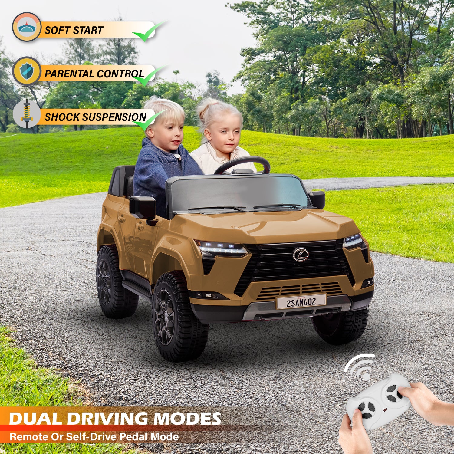 24V Licensed Lexus GX 550 Kids Ride-On SUV – 2 Seater Electric Car – Luxury Truck - Image 7