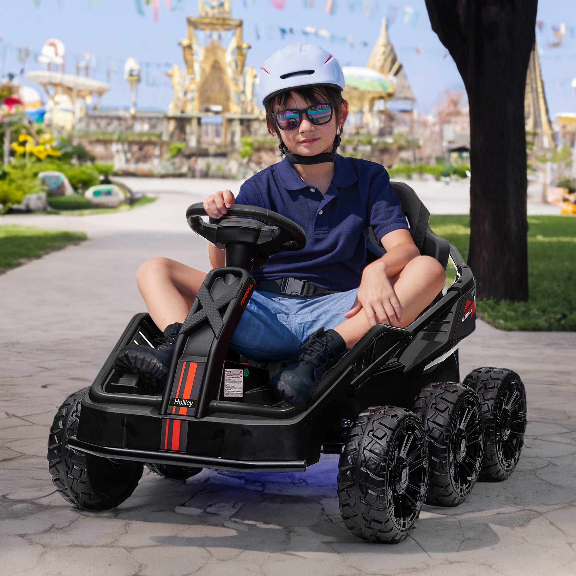 6 Wheel UTV 12V Ride on Car with Remote Control, EVA Tires - Image 3