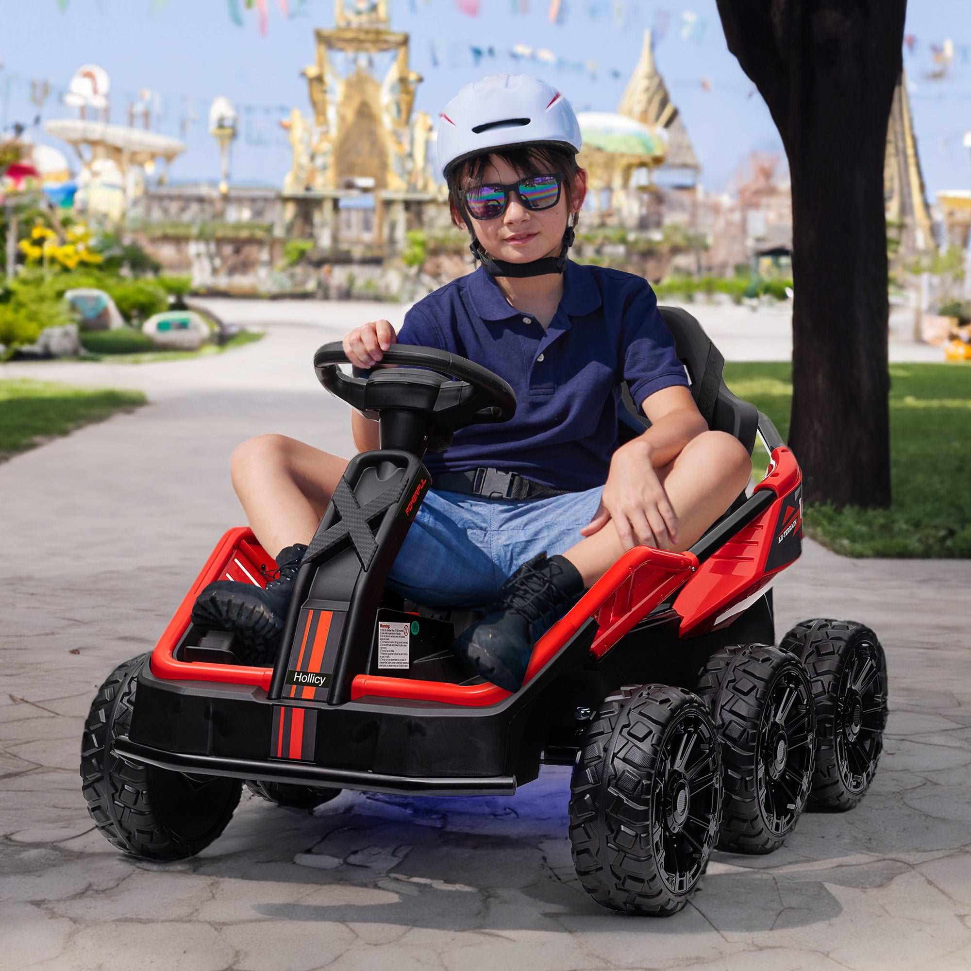 6 Wheel UTV 24V Ride on Car with Remote Control, 4WD, EVA Tires - Image 3