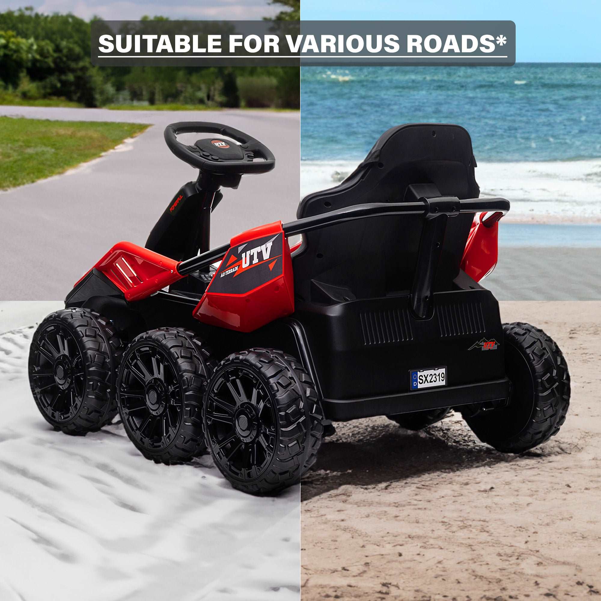 6 Wheel UTV 24V Ride on Car with Remote Control, 4WD, EVA Tires - Image 9