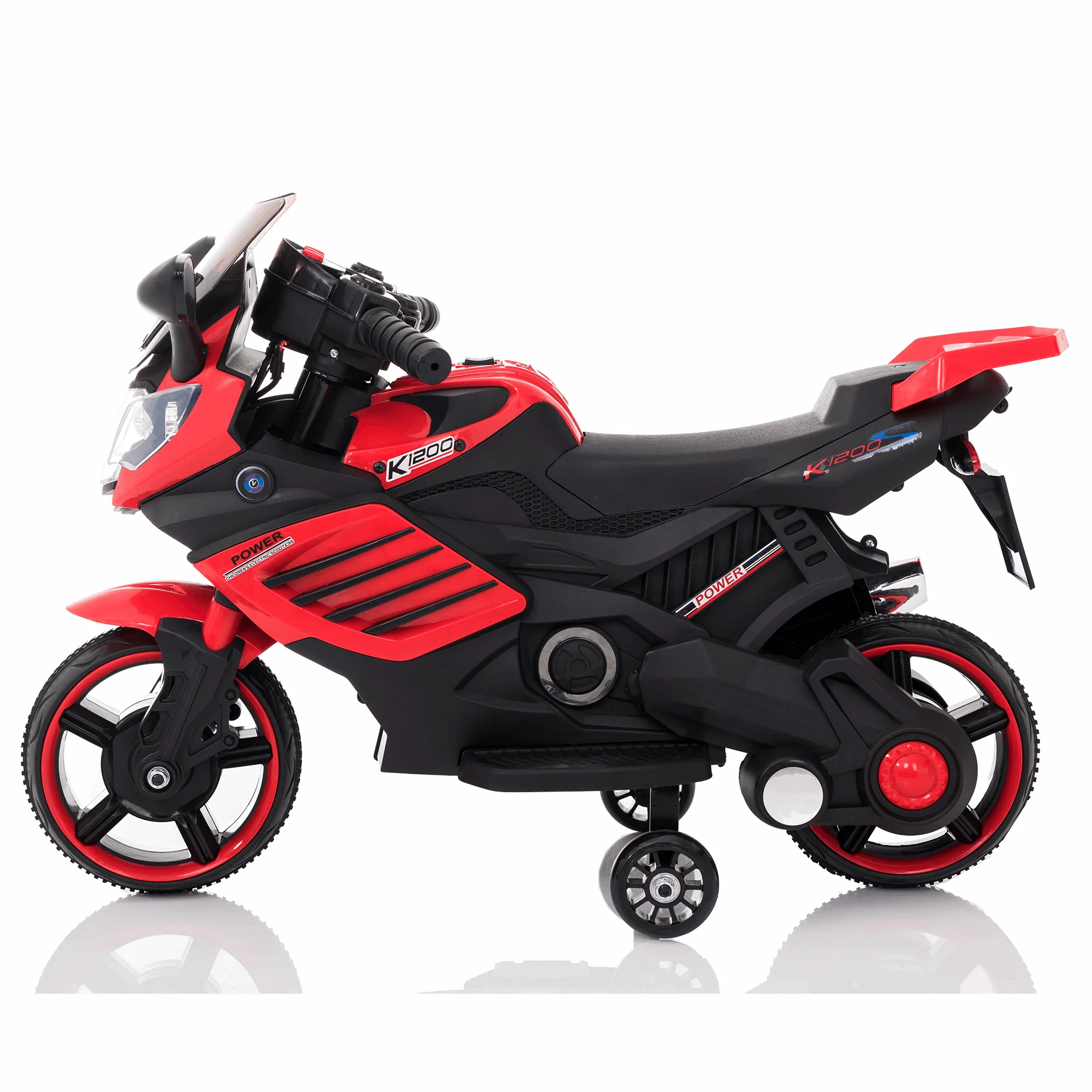 Kids Motorcycle 6V with Training Wheels, Realistic Lights and Sound - Image 10