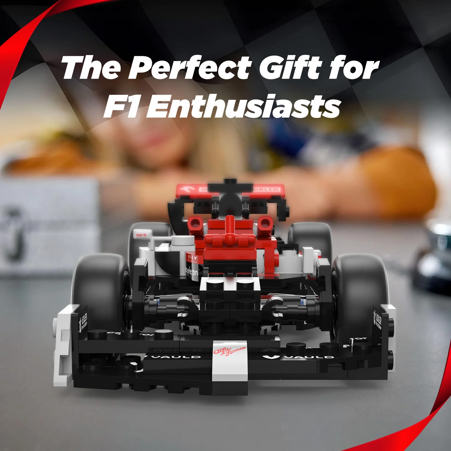 Alfa Remeo F1 C42 1/24 Race Car Model Building Bricks Kit, 340pcs - Image 6