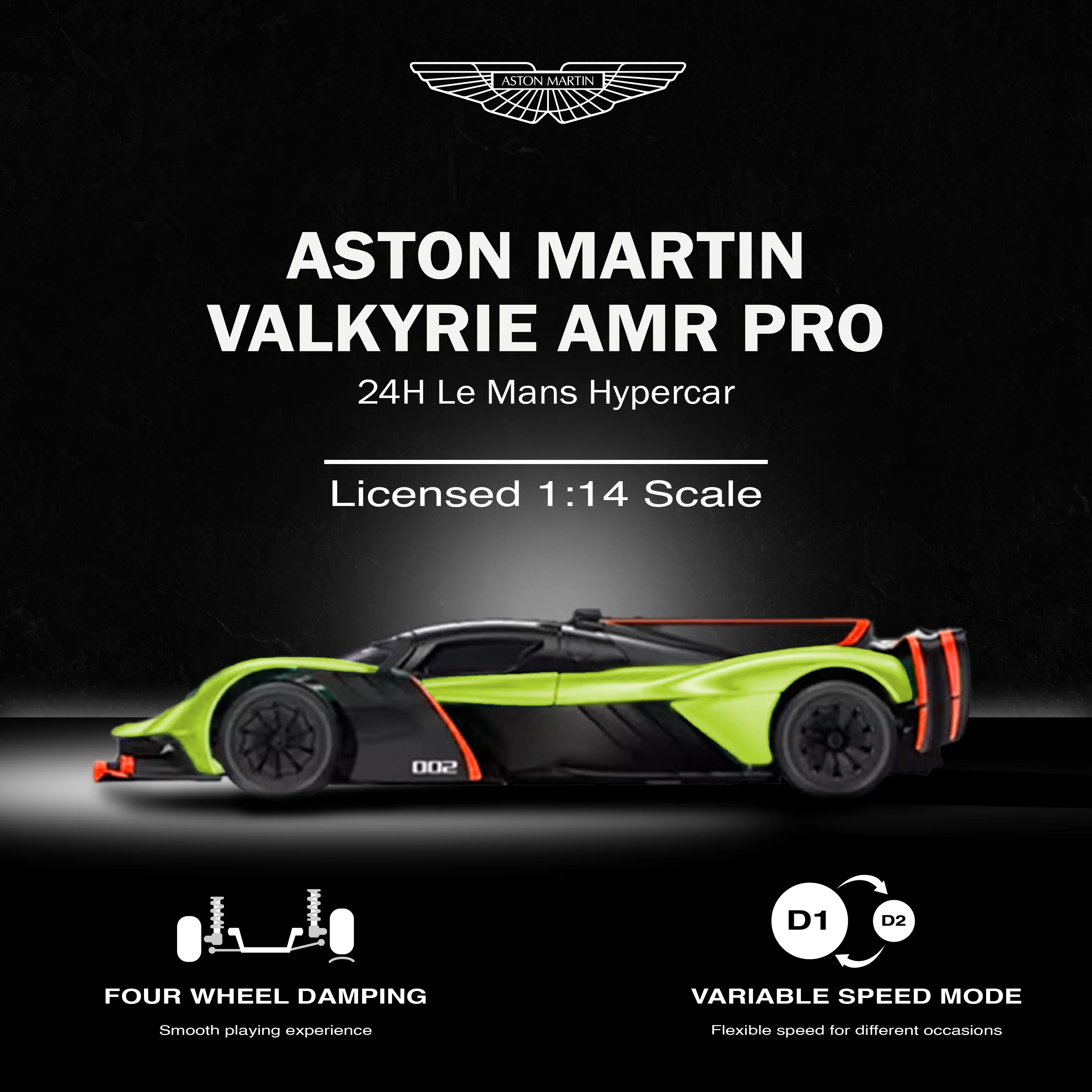 Aston Martin Valkyrie AMR Pro RC Car 1/14 Scale Licensed Remote Control Toy Car by Rastar - Image 6