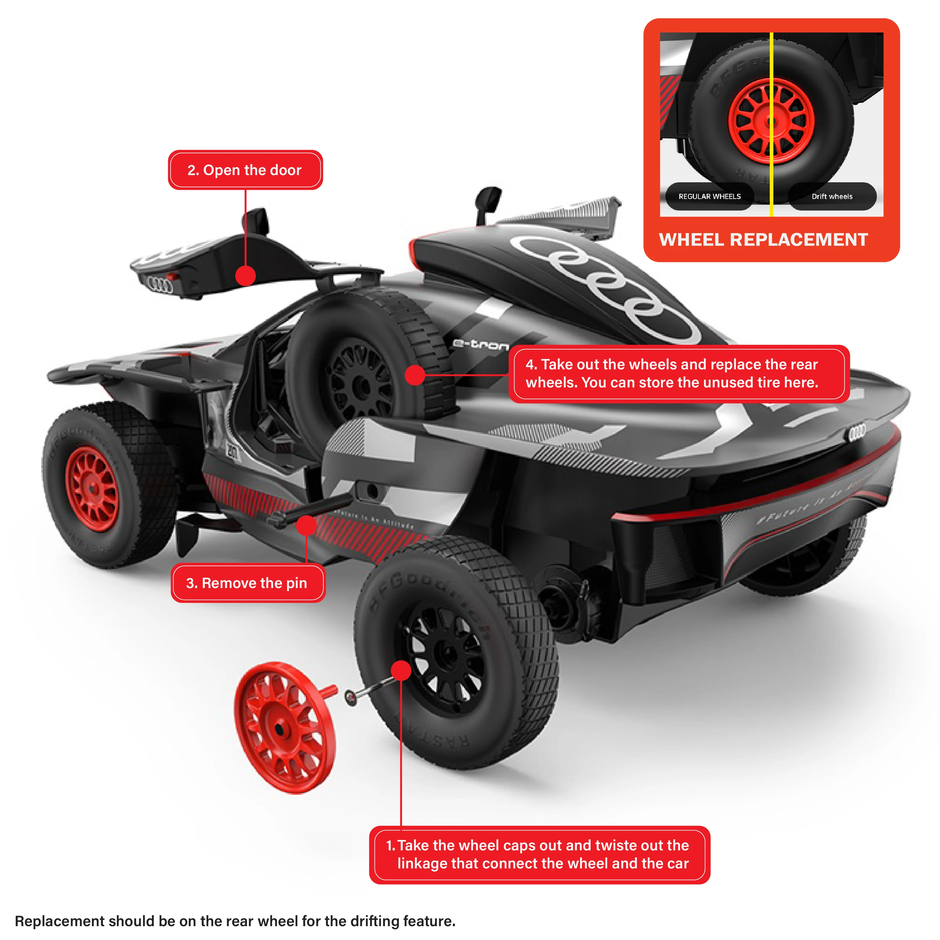 AUDI RS Q e-tron RC Car 1/14 Scale Licensed Remote Control Toy Car by Rastar - Image 4