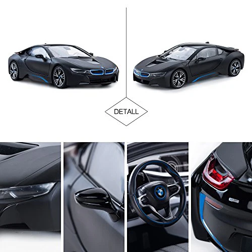 BMW i8 RC Car 1/14 Scale Licensed Remote Control Toy Car with Open Doors and Working Lights by Rastar - Image 4