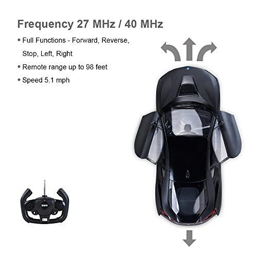 BMW i8 RC Car 1/14 Scale Licensed Remote Control Toy Car with Open Doors and Working Lights by Rastar - Image 7
