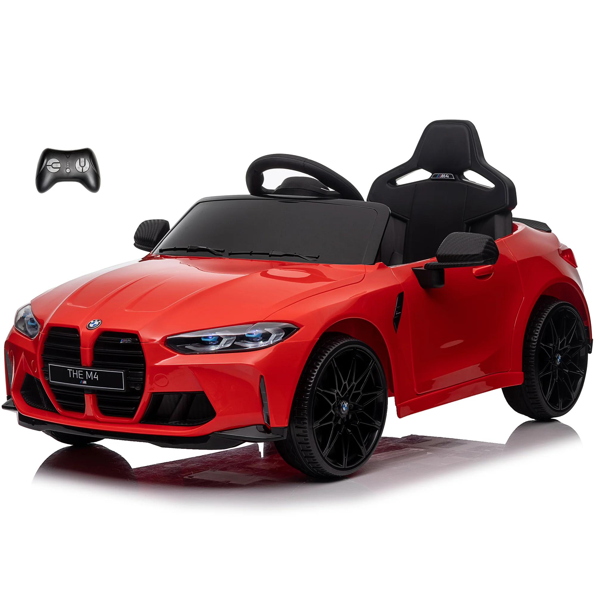 BMW M4 12V Ride on Car with Remote Control, LED Lights and Music, Licensed