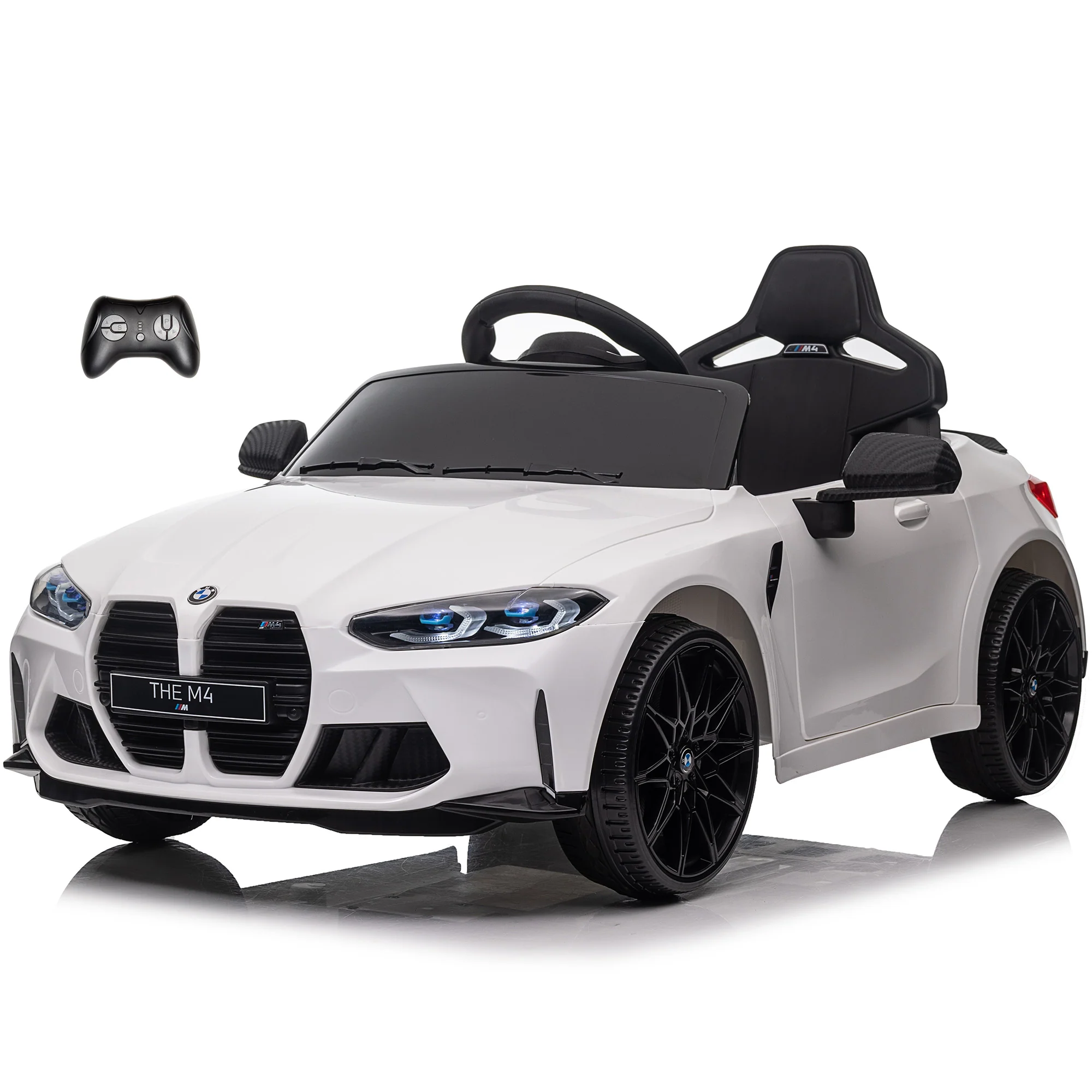 BMW M4 12V Ride on Car with Remote Control, LED Lights and Music, Licensed - Image 9