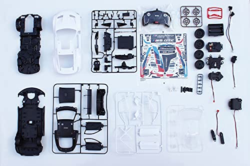 BMW M8 GTE 1/18 Scale DIY Building RC Car Kit Licensed with Remote Control and Customization Stickers by Rastar, 74pcs - Image 9