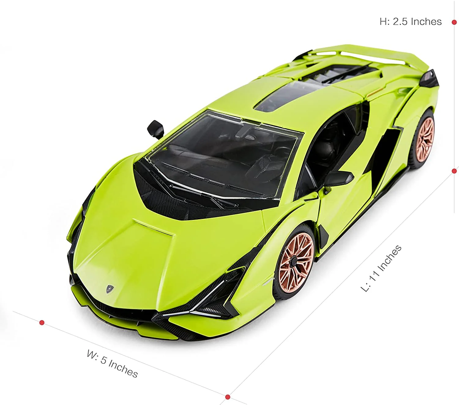 Lamborghini Sian 1/18 Scale DIY Building Kit Licensed with Remote Control and Customization Stickers by Rastar, 72pcs - Image 10