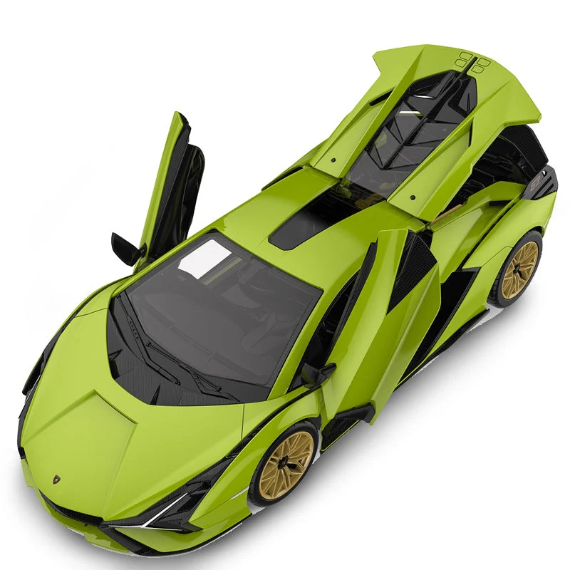 Lamborghini Sian 1/18 Scale DIY Building Kit Licensed with Remote Control and Customization Stickers by Rastar, 72pcs - Image 5