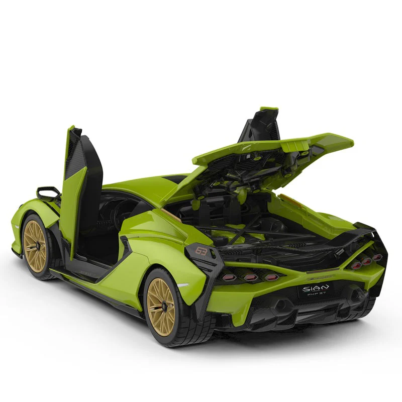 Lamborghini Sian 1/18 Scale DIY Building Kit Licensed with Remote Control and Customization Stickers by Rastar, 72pcs - Image 6