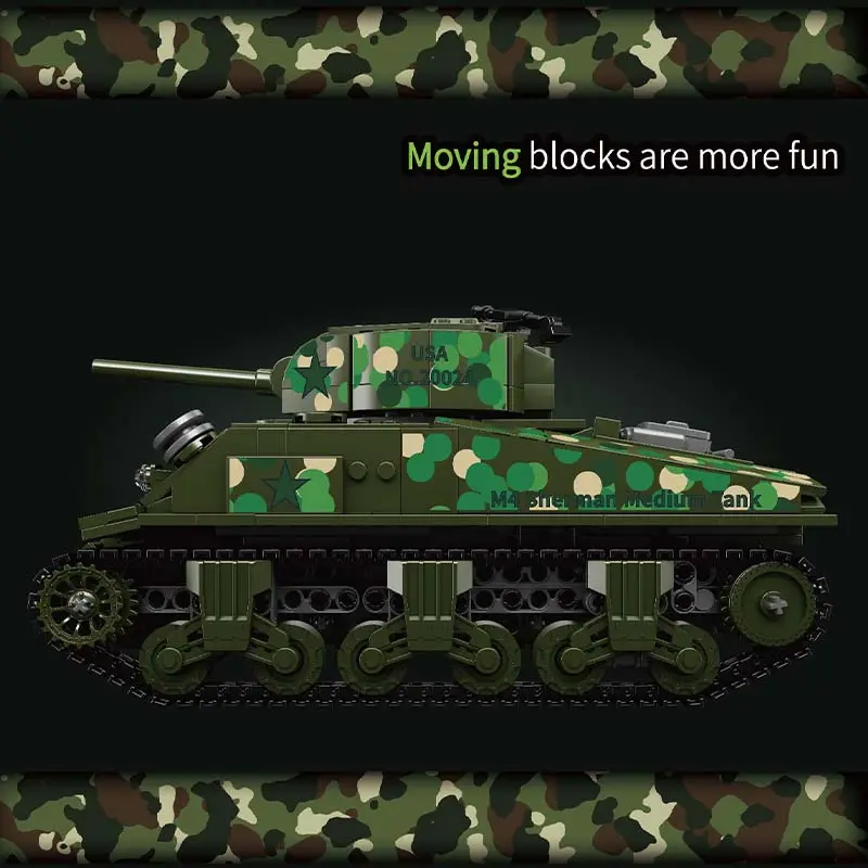 Mould King 20024 M4 Sherman Tank Brick - Image 4