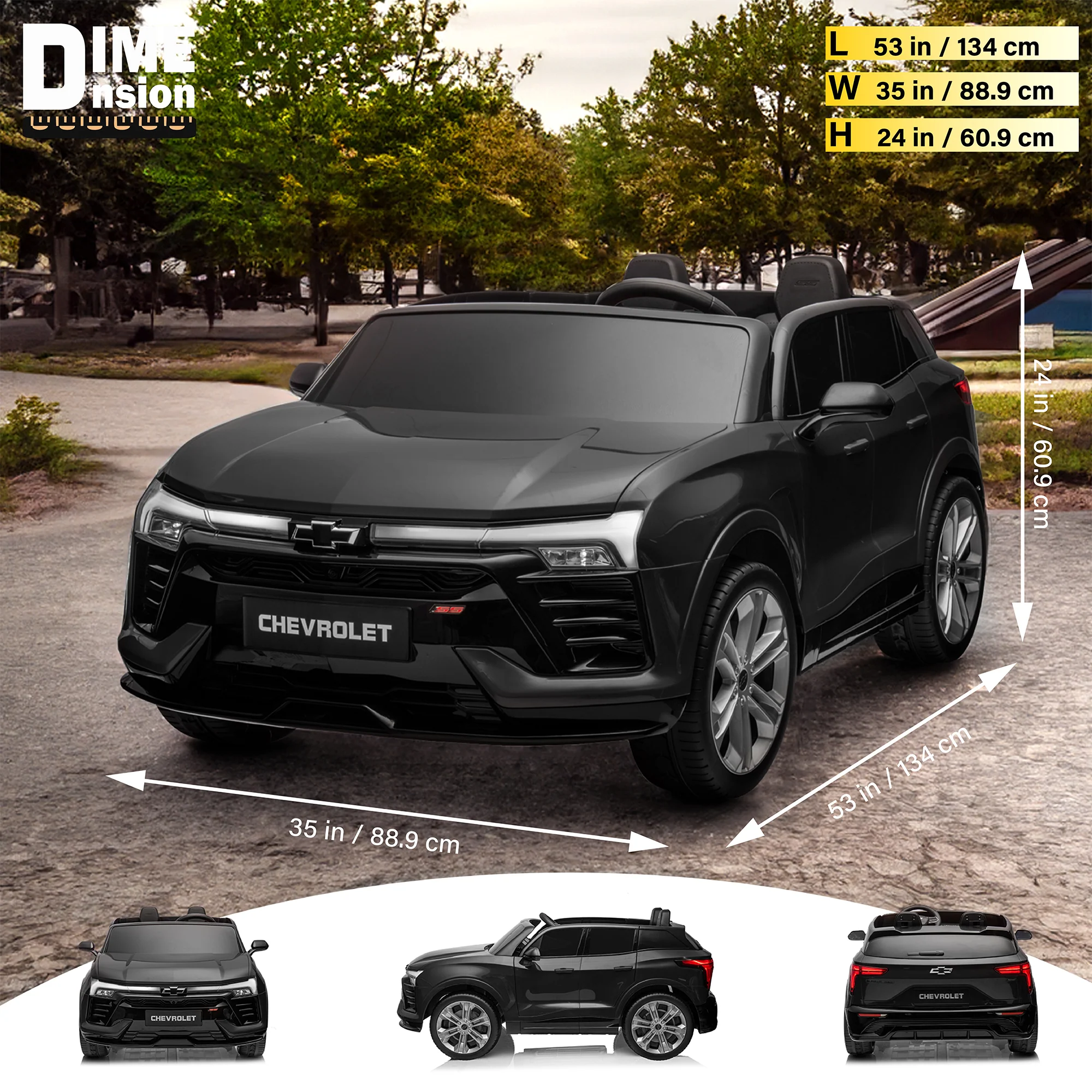 Chevrolet Blazer 24V 2 Seater Ride on Car for Kids with Remote Control, Open Doors, LED Lights and Music - Image 4