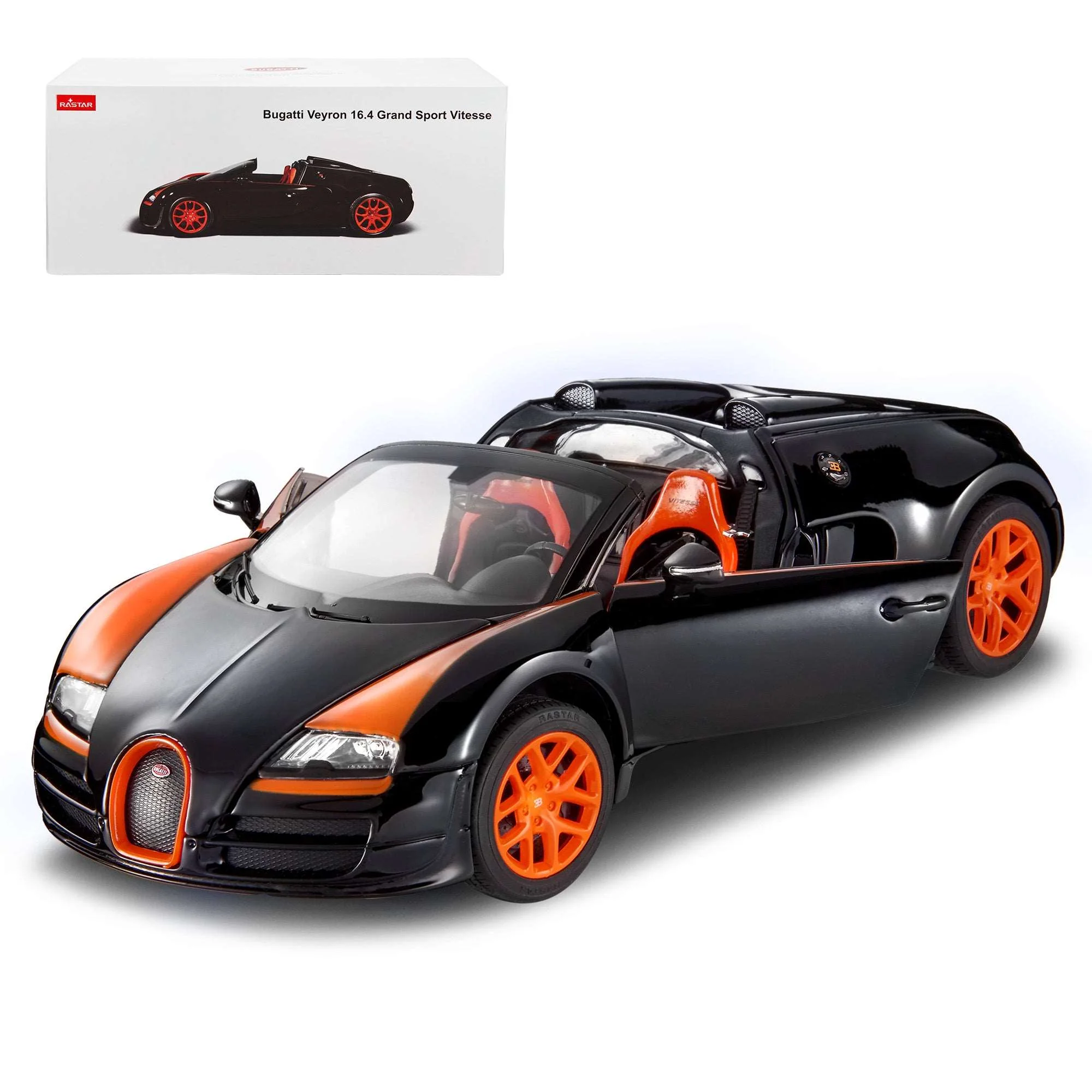 Bugatti Veyron 16.4 Diecast Car 1/18 Scale Licensed Toy Car with Open Doors by Rastar