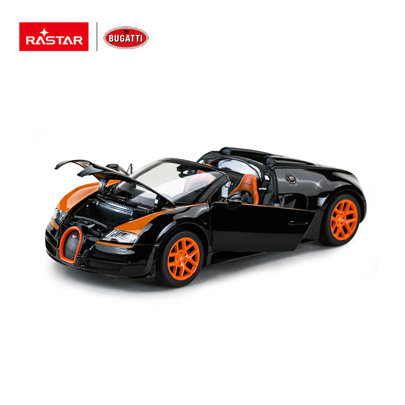 Bugatti Veyron 16.4 Diecast Car 1/18 Scale Licensed Toy Car with Open Doors by Rastar - Image 2