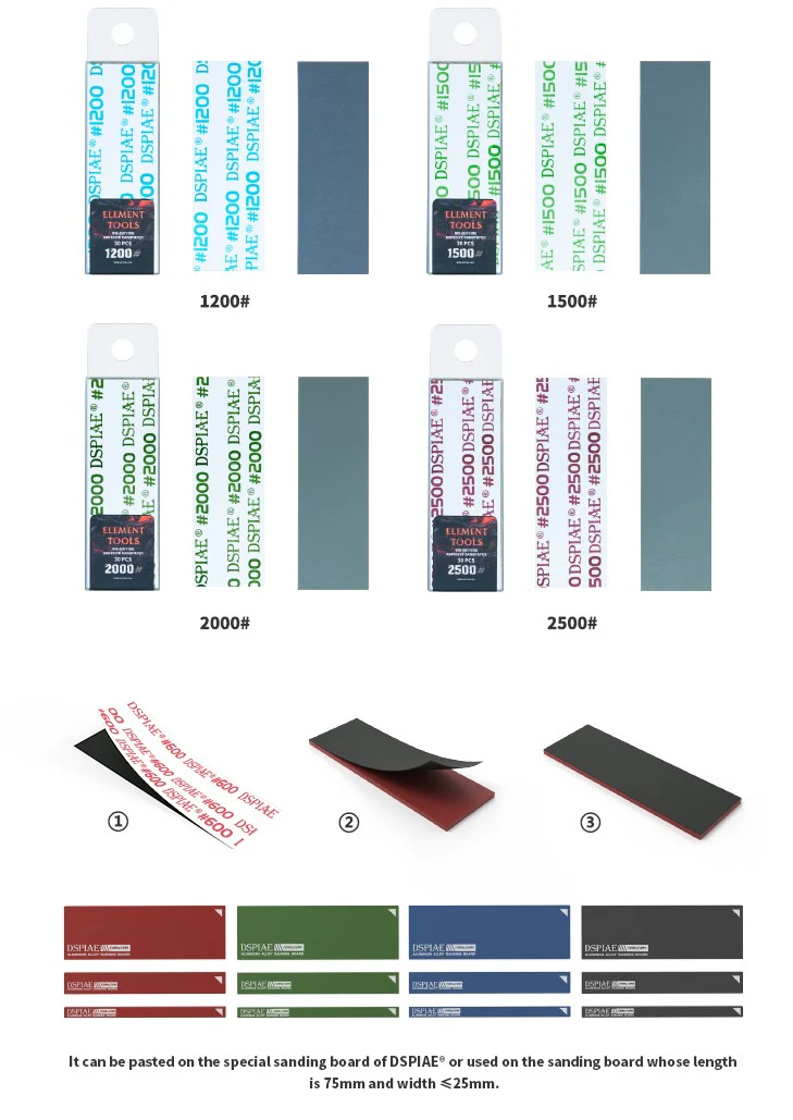 DSPIAE 1000# Pre-Cut Adhesive Sandpaper (30pcs) - Image 3