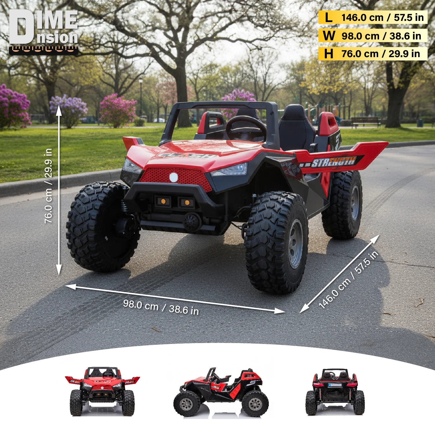 Dune Buggy 2 Seater 24V Off-Road UTV with Remote Control and EVA Tires - Image 5