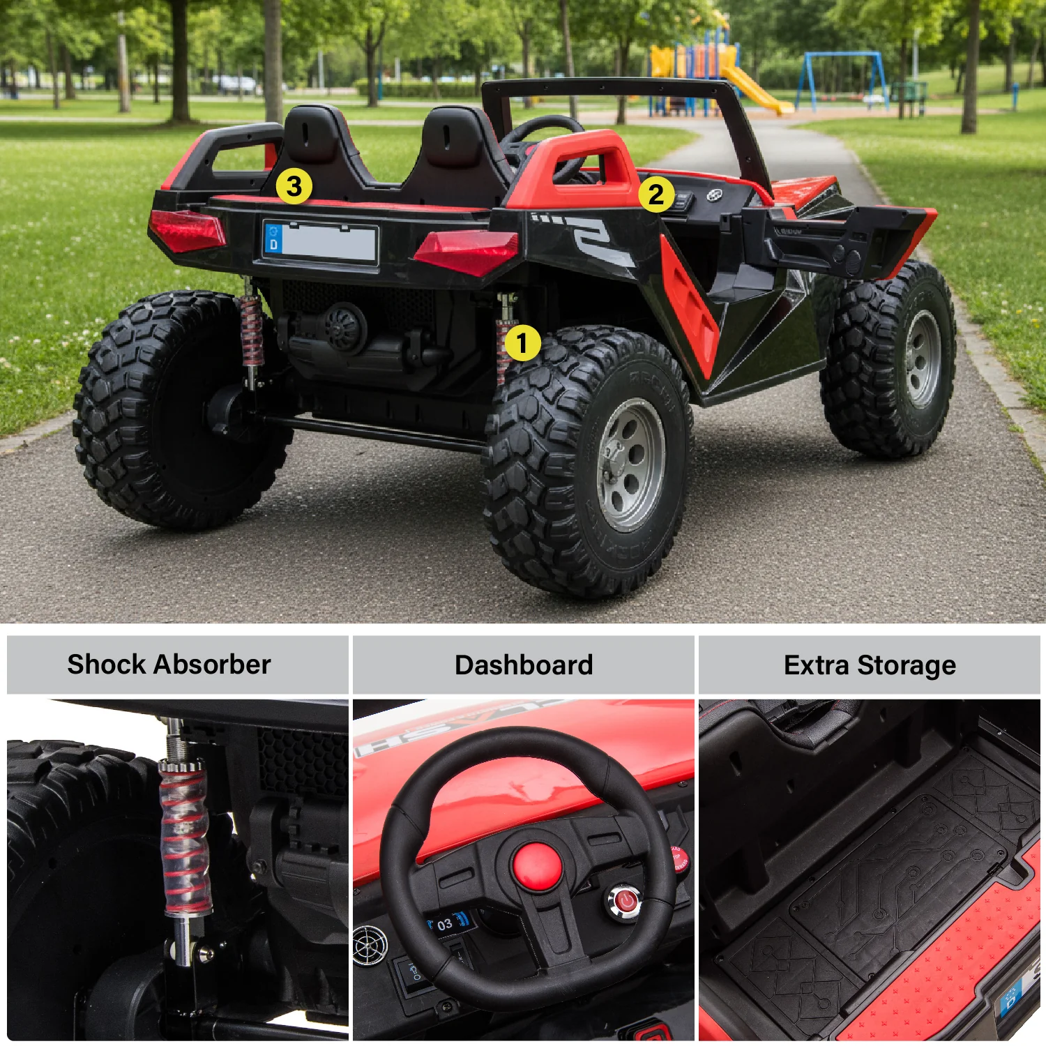 Dune Buggy 2 Seater 24V Off-Road UTV with Remote Control and EVA Tires - Image 6