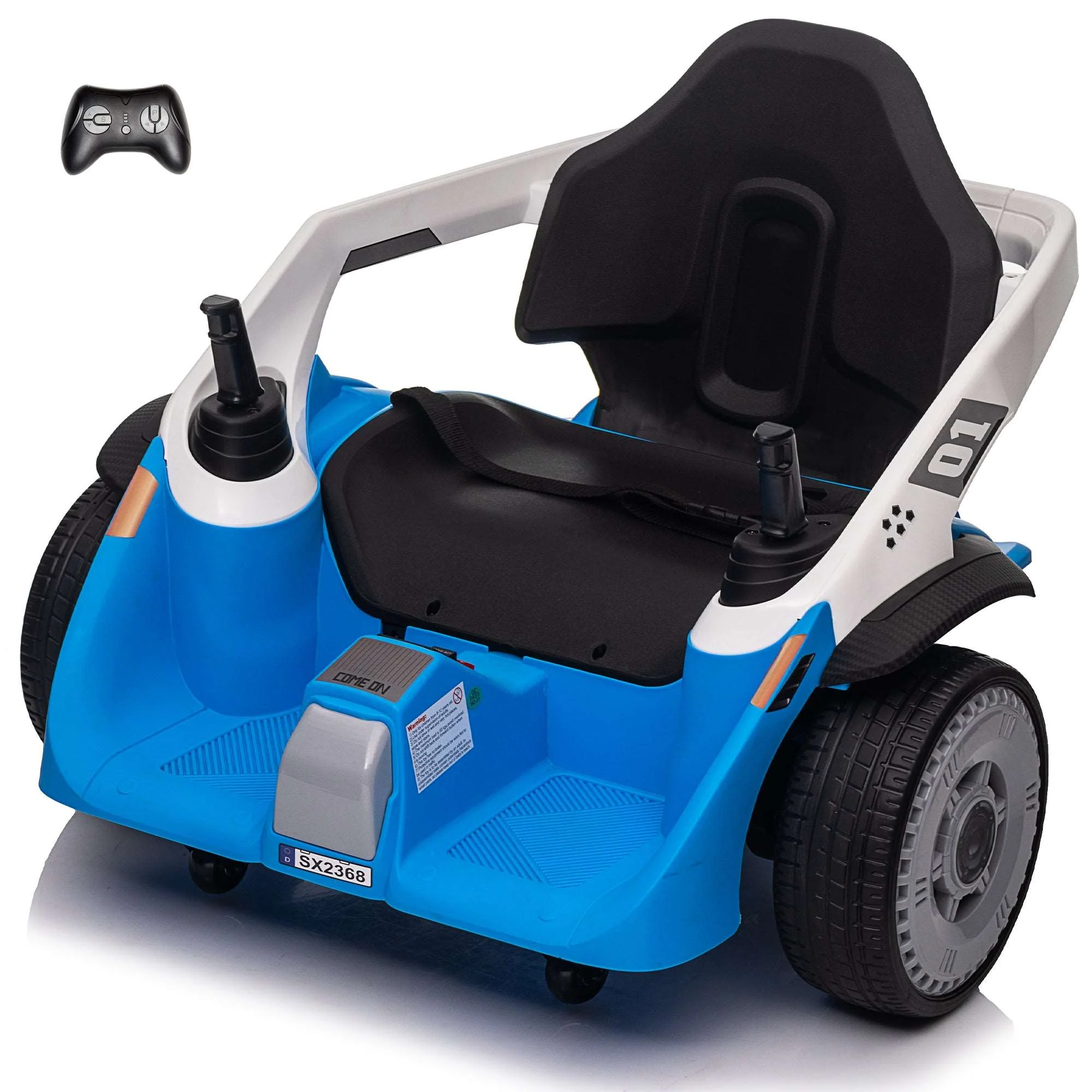 Eddy 360™ 12V Spinning Joystick Kid's Electric Ride on Car, with Remote Control and MP3