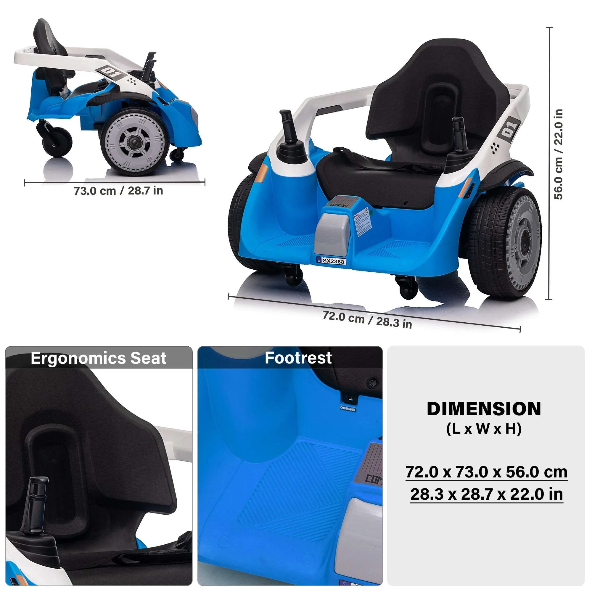 Eddy 360™ 12V Spinning Joystick Kid's Electric Ride on Car, with Remote Control and MP3 - Image 2
