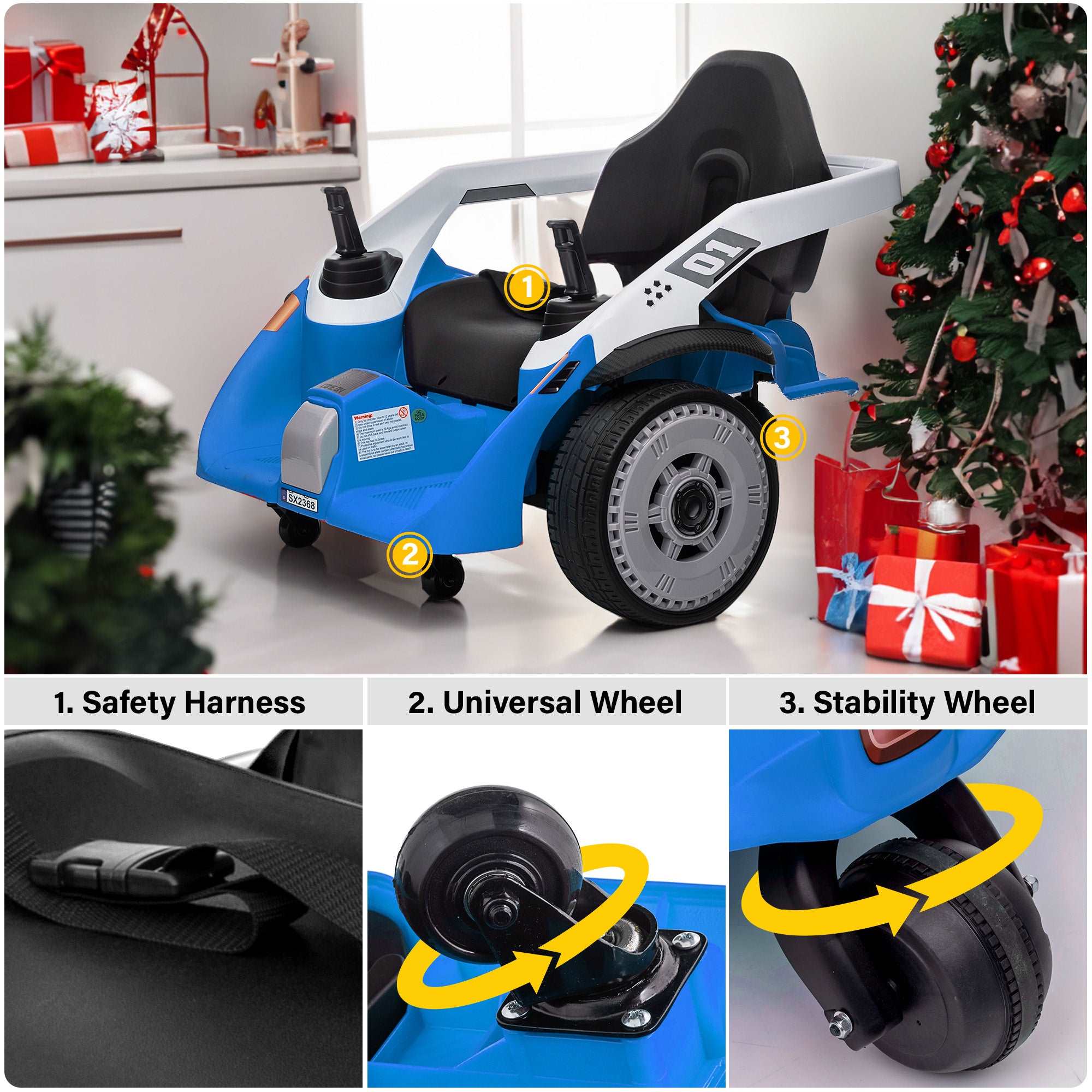 Eddy 360™ 12V Spinning Joystick Kid's Electric Ride on Car, with Remote Control and MP3 - Image 4