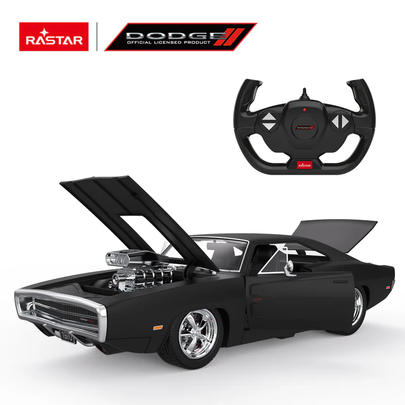 Dodge Charger R/T with Engine RC Car 1/16 Licensed Remote Control Toy Car with Open Doors and Working Lights by Rastar, Fast & Furious - Image 6