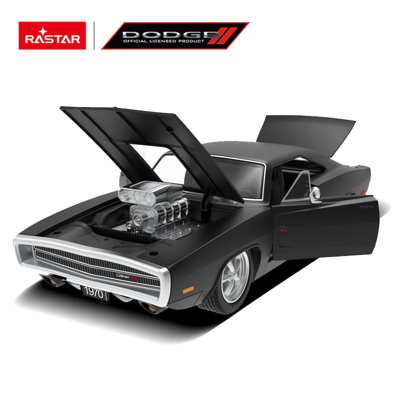 Dodge Charger R/T with Engine RC Car 1/16 Licensed Remote Control Toy Car with Open Doors and Working Lights by Rastar, Fast & Furious - Image 9