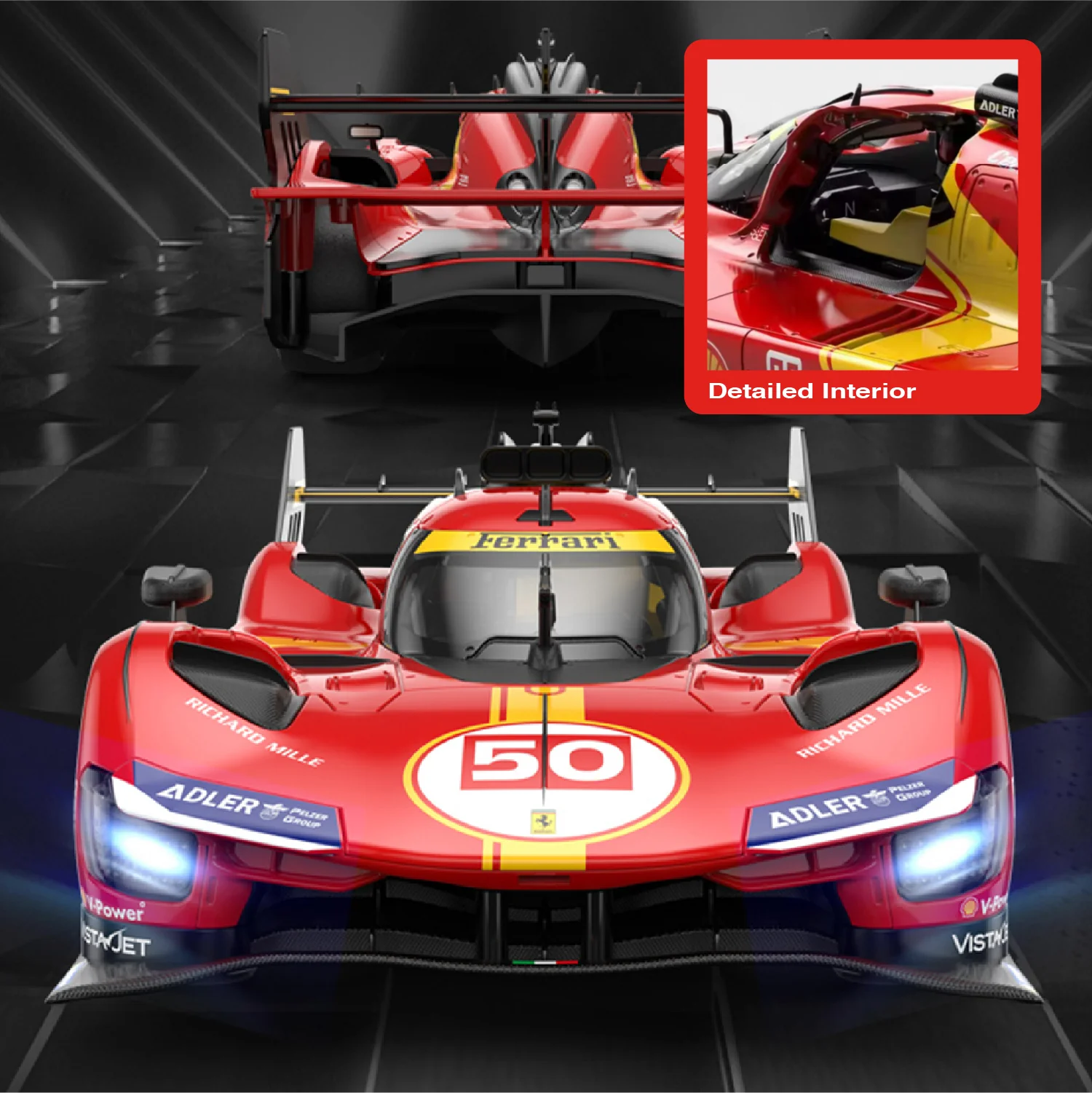 Ferrari 499P RC Car 1/14 Scale Licensed Remote Control Toy Car by Rastar - Image 4