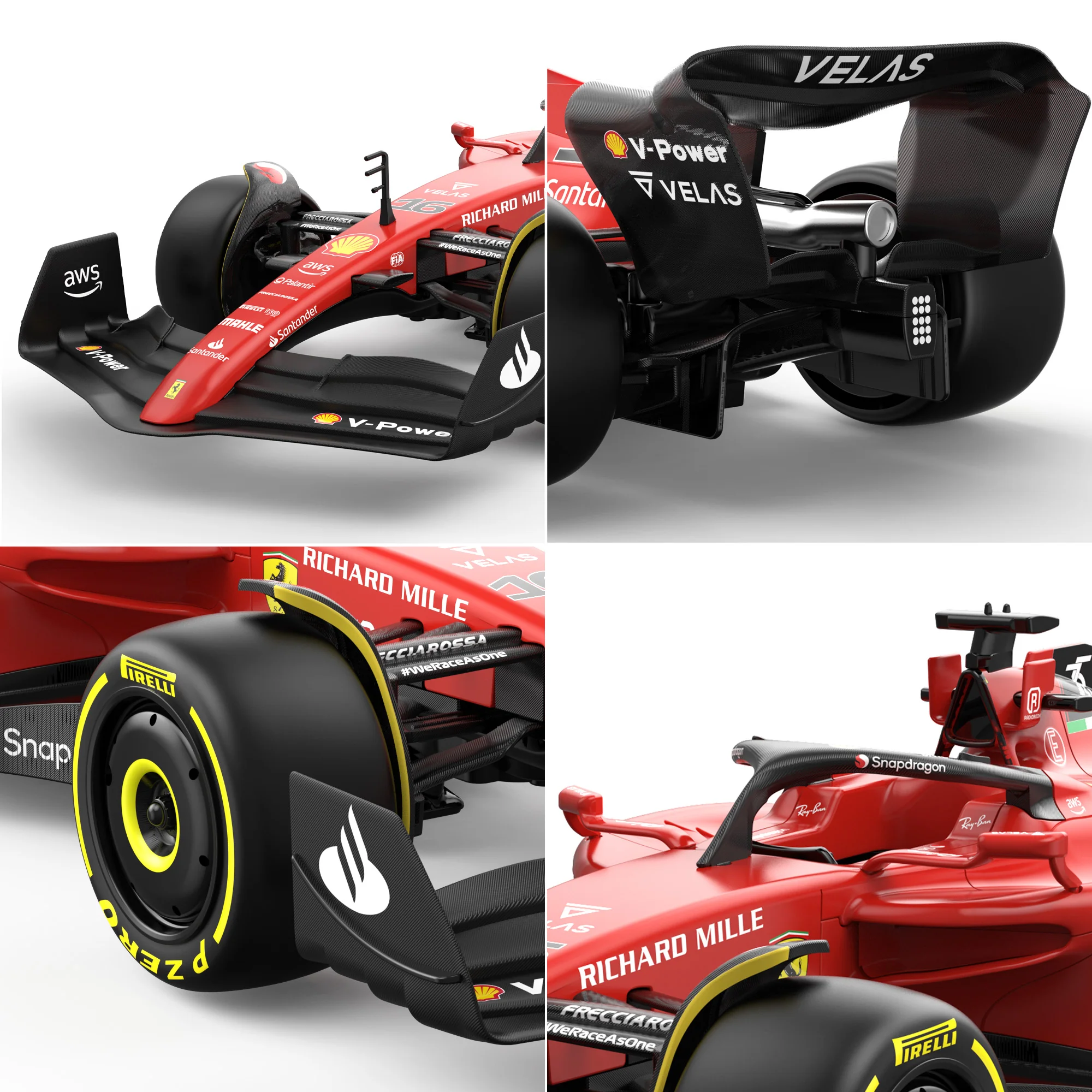 Ferrari F1 75 RC Car 1/12 Scale Licensed Remote Control Toy Car, Official F1 Merchandise by Rastar - Image 4